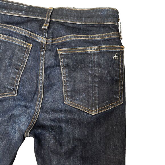 rag & bone Nina High Rise Jeans Women's Size 26 Dark Blue Stretch Denim Ankle - Picture 8 of 11